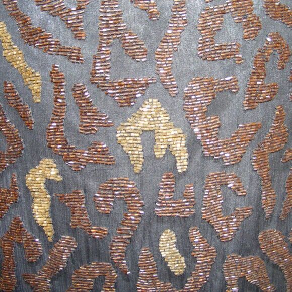 new STENAY Evening Jacket, S, Fully beaded, Leopard print, Black/Brown/Gold - Picture 10 of 13